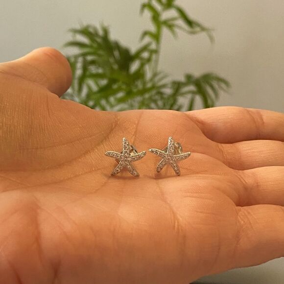 The Starfish  925 silver stud earrings - Picture 11 of 12